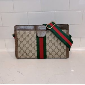 Gucci Beige and Brown Crossbody Bag